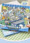 Blue Desktop Miniature Collection DIY Sticker Book V13